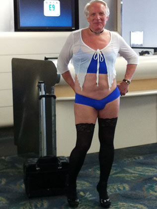 Man Flys Us Airways In Bra And Panties Sleeping In Airports