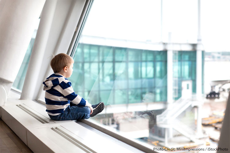 Child abandoned airport