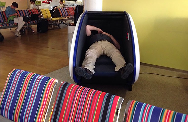 Tallinn Airport: sleep pod airport sleeper