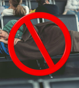Airport Sleeping Banned