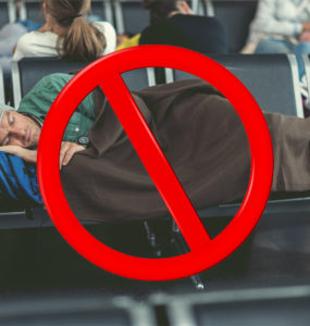 Airport Sleeping Banned