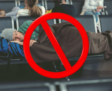 Airport Sleeping Banned