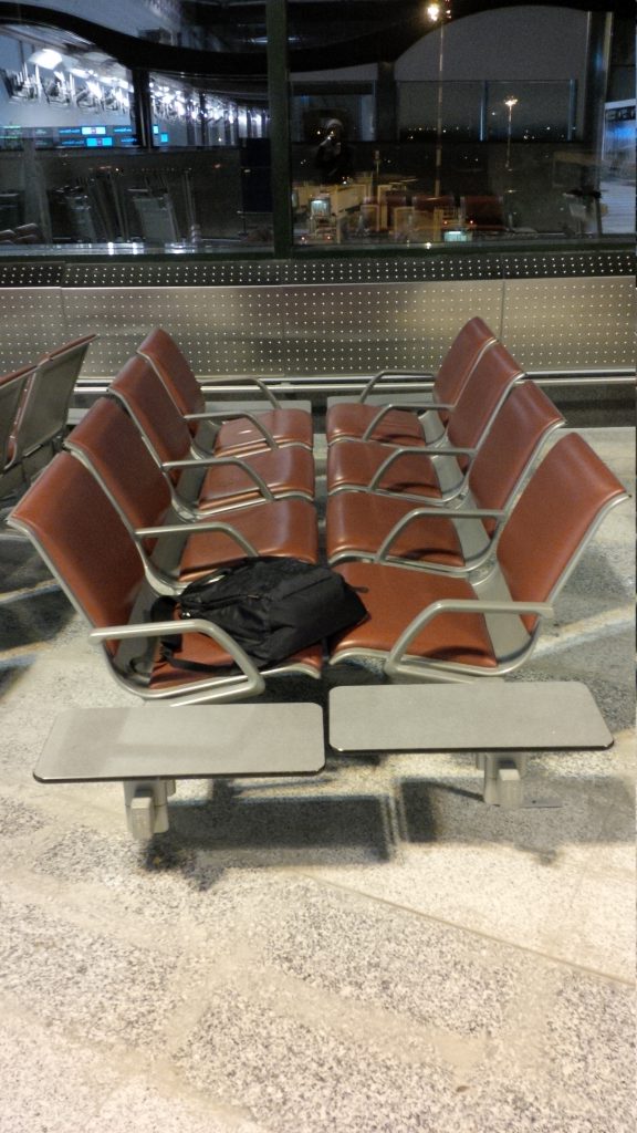 Sleeping in Milan Malpensa Airport