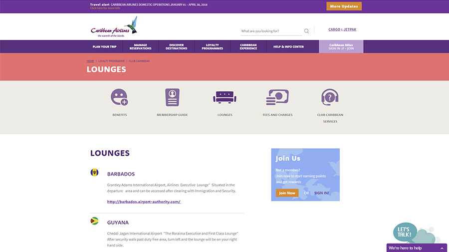 Caribbean Airlines Club Caribbean