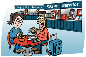 Repas à l'aéroport