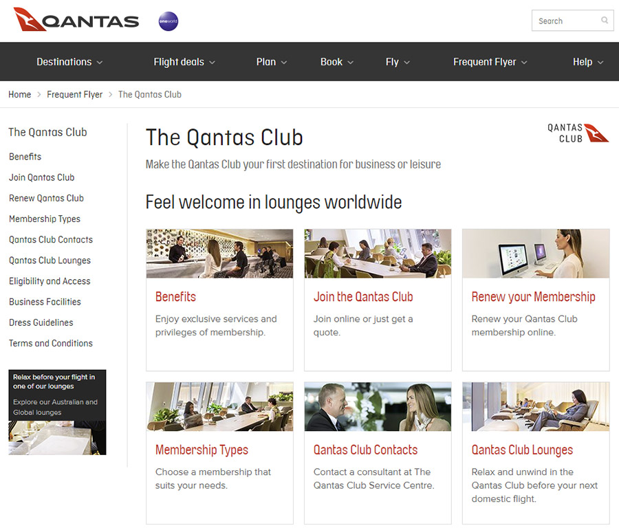 qantas club lounges