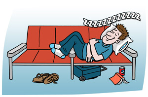 Couchette d'aéroport