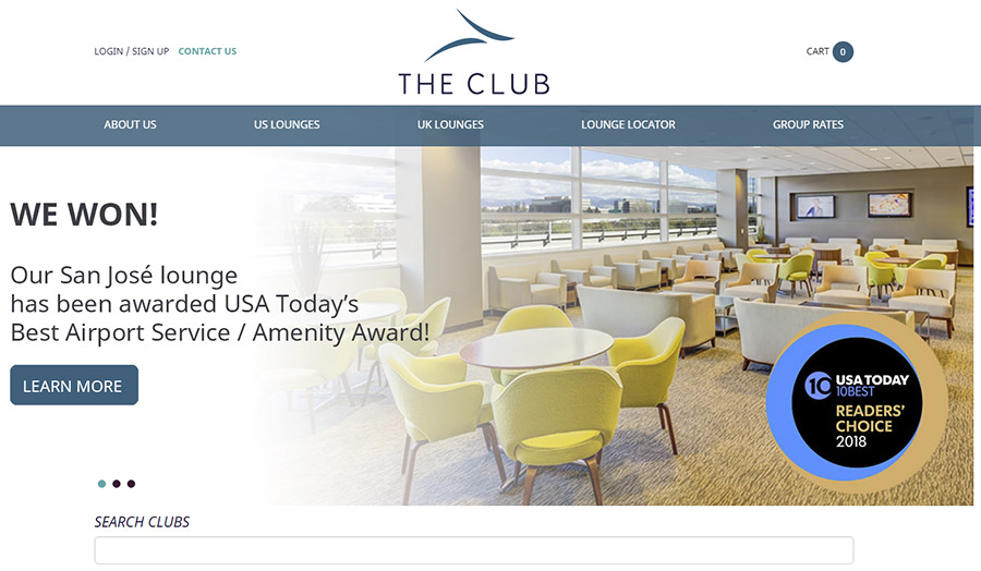the club airport lounges