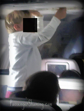annoying child on plane