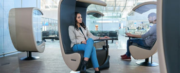 Frankfurt Airport silent chairs