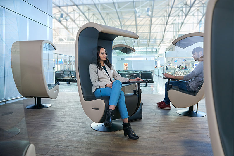Frankfurt Airport silent chairs