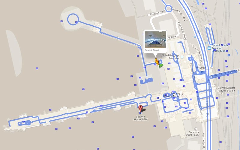 london gatwick airport map google streetview