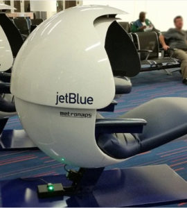 Jet Blue Metronaps sleep pods at JFK Airport