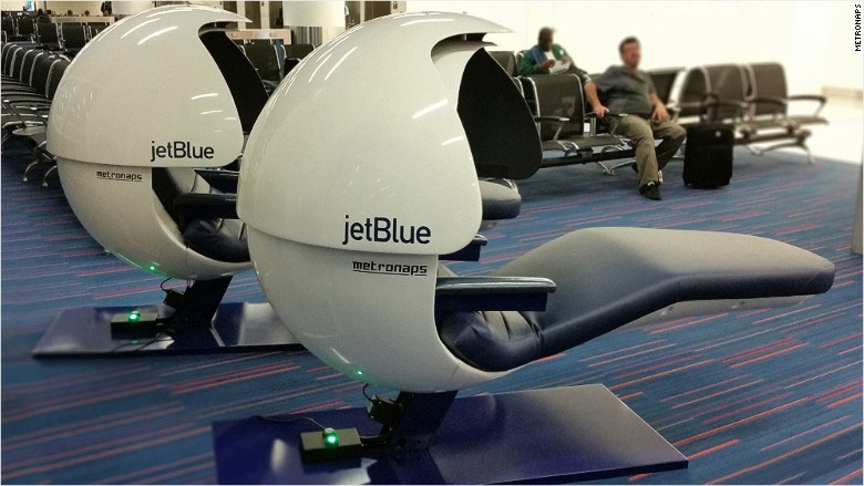 Jet Blue Metronaps sleep pods at JFK Airport