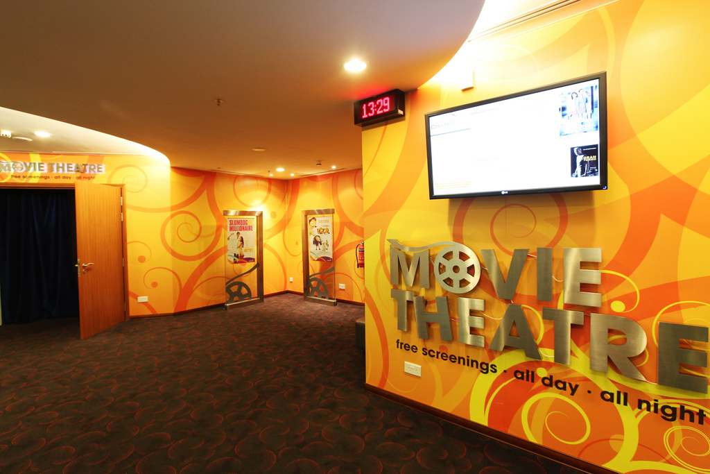Singapore Airport movie theatre