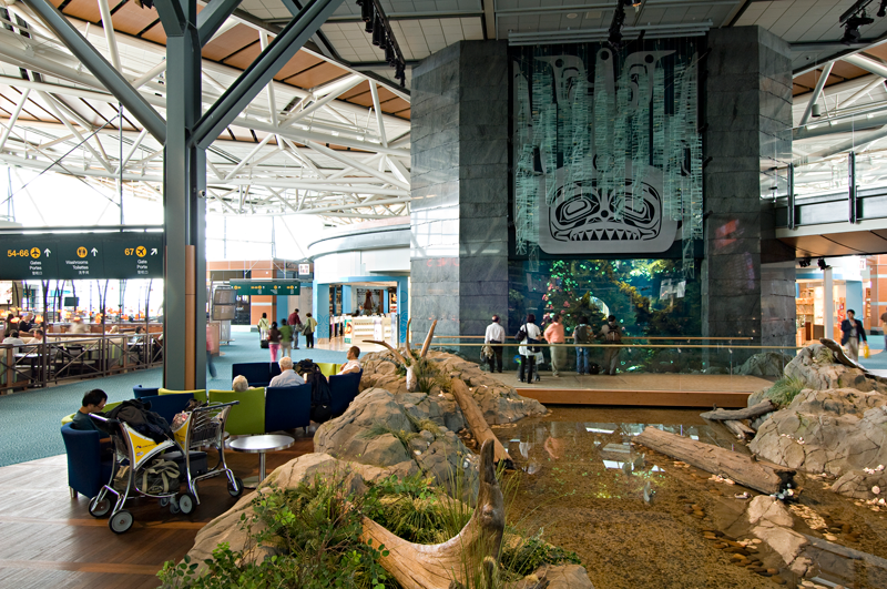 Aquarium at Vancouver International Airport