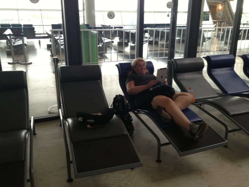 sleeping in Addis Ababa Airport