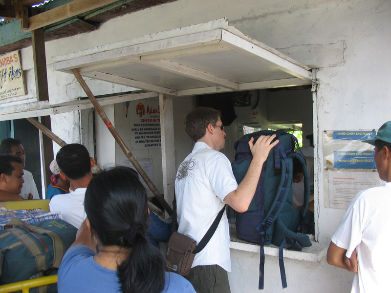 Basco Batanes Airport check-in counter