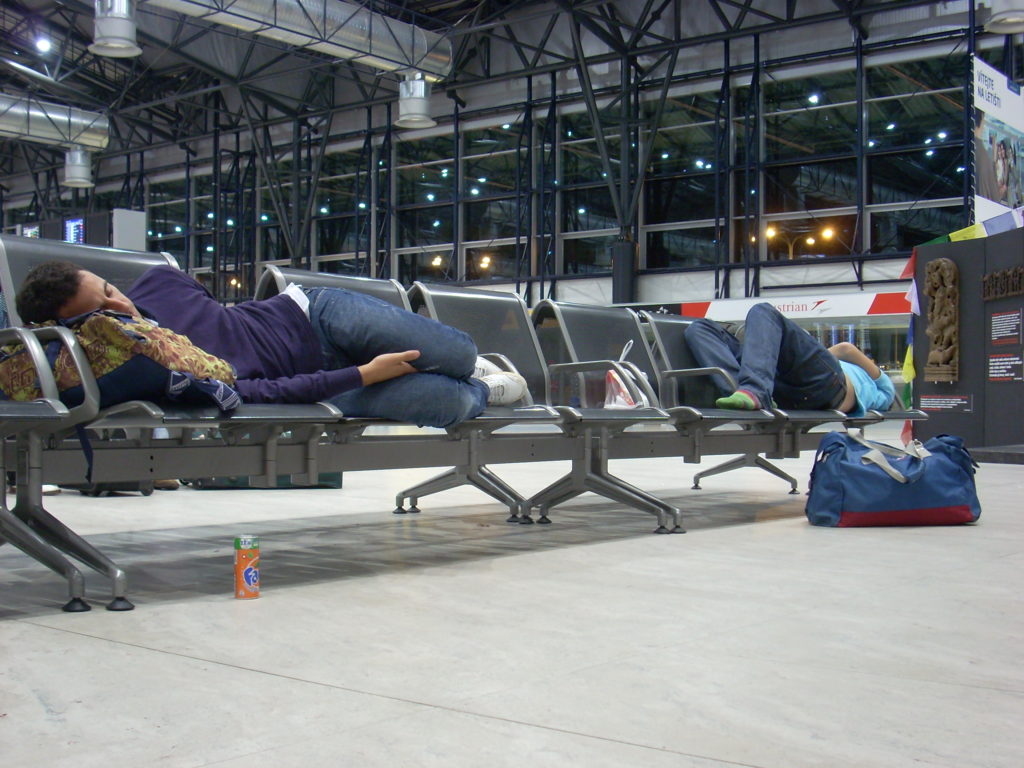 sleeping in prague airport