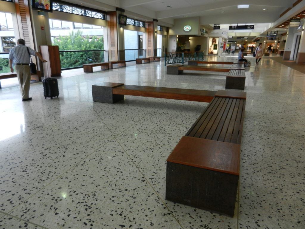Honolulu airport airside benches