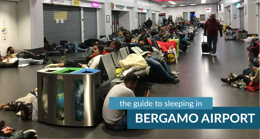 sleeping in bergamo airport