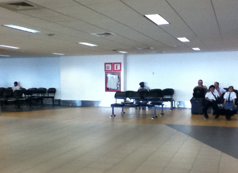Sleeping in Lima Airport Landside