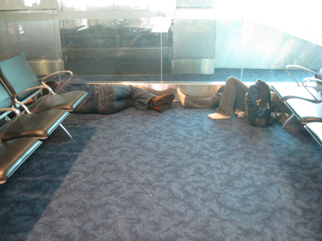 Sleeping in Miami Airport