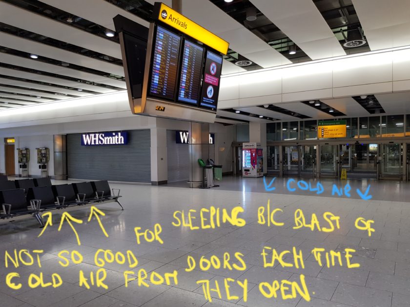 Sleeping in London Heathrow Airport Sleeping in Airports