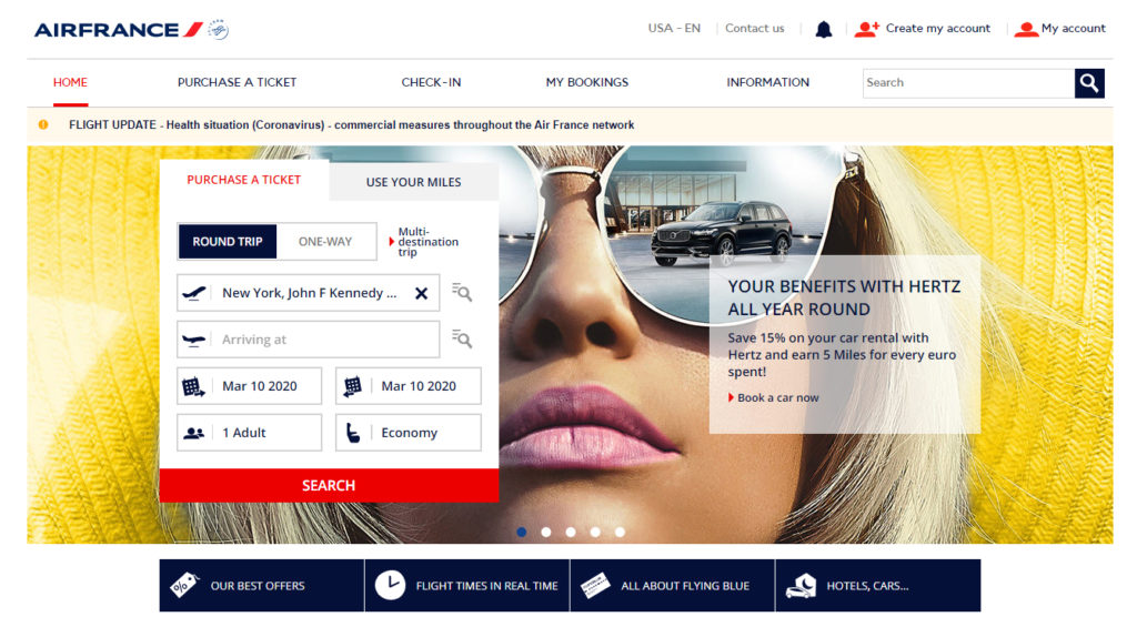 air france web site