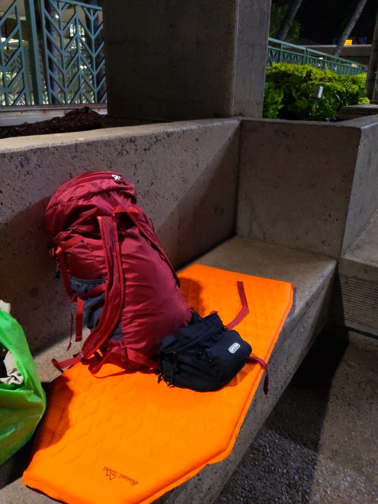 sleeping in Honolulu Airport