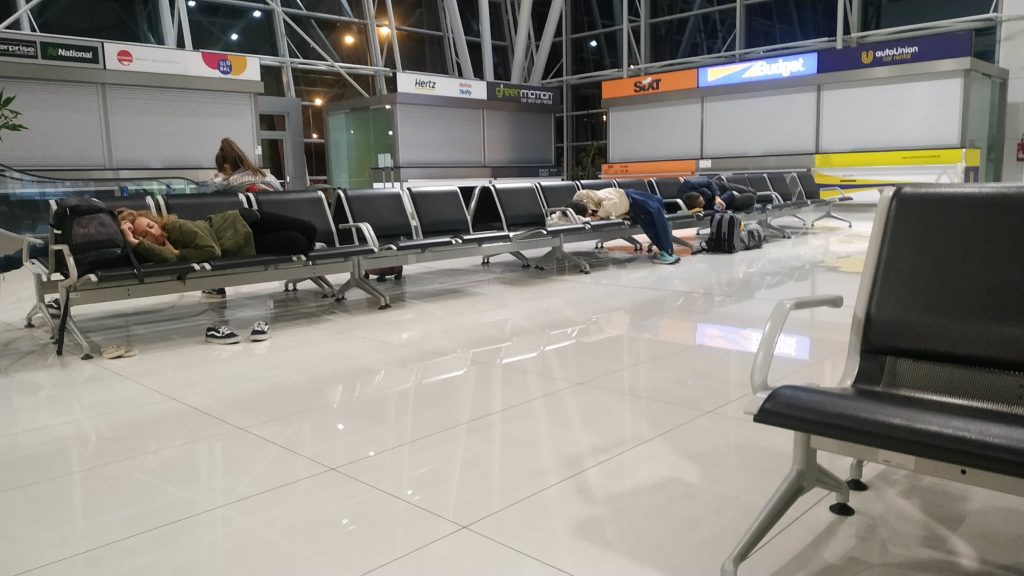 sleeping in Bratislava Airport