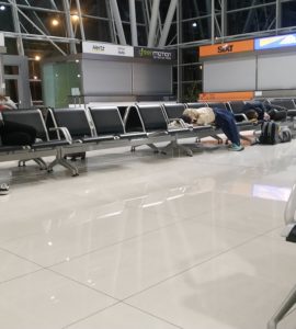 sleeping in Bratislava Airport