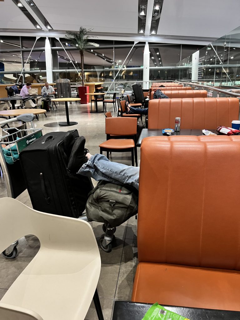 sleeping in Dublin Airport