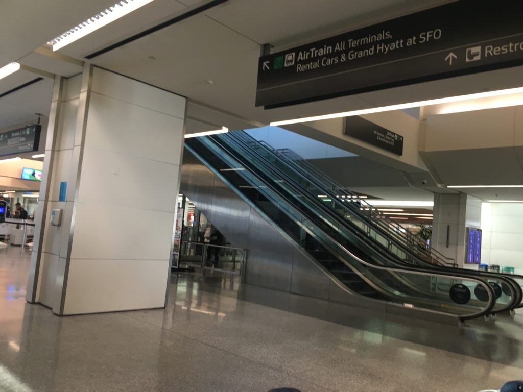 San Francisco airport escalator