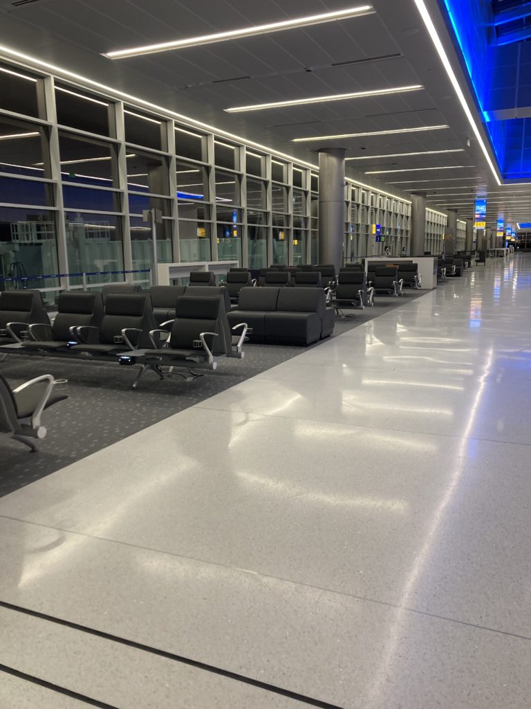 Denver Airport gate seating