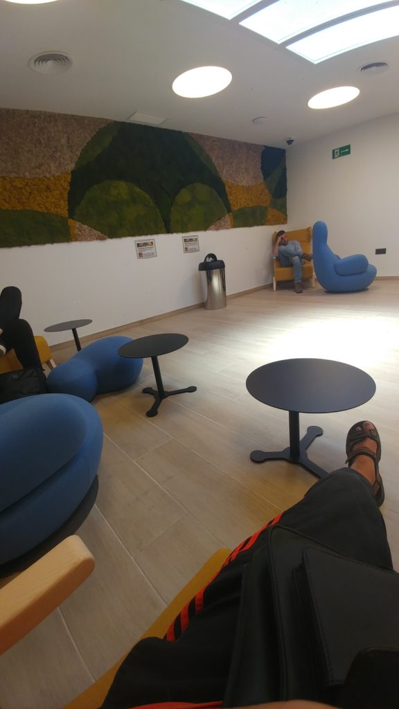 malaga airport sleeping