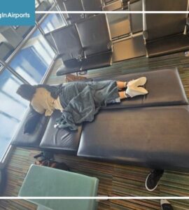 sleeping in boston airport