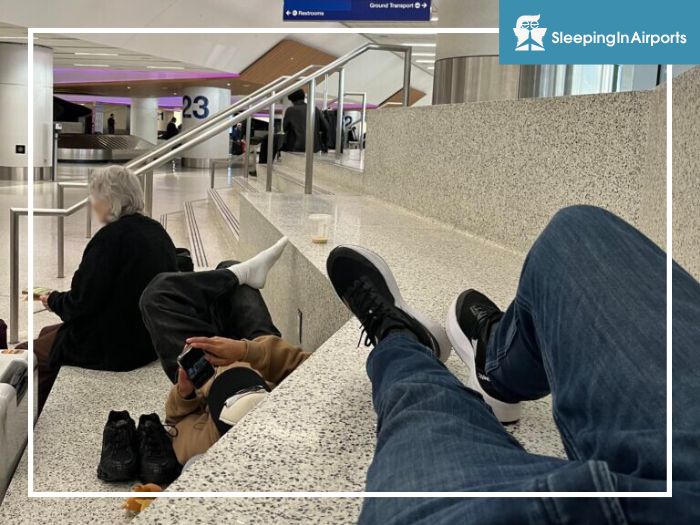 sleeping in los angeles airport